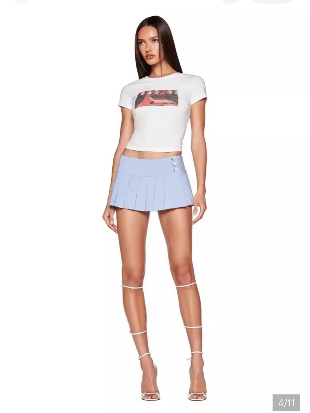 I.AM.GIA Remini Pleated Micro Mini Skirt Blue - Picture 12 of 12